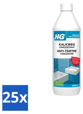 Produktbild von 25 x HG Kalkweg Konzentrat - Entfernt hartnäckigen Kalk - 1 l - Vorteilspackung - 25 Stücke