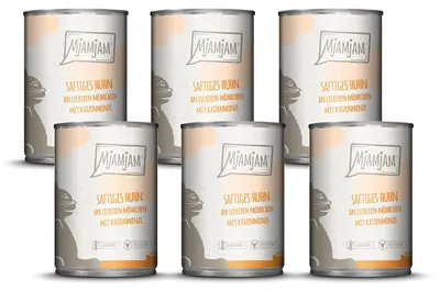 Image de MjAMjAM - 6x400g Poulet aux carottes Nourriture humide pour chats