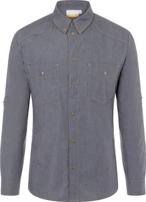 Produktbild von KARLOWSKY Herren Kochhemd JEANS-STYLE Langarm Button-Down Modern Schwarz 64