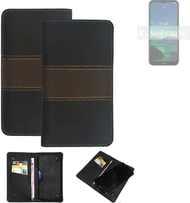 Produktbild von K-S-Trade Hülle Handyhülle kompatibel mit Nokia 1.4 Schutzhülle Walletcase Bookstyle Tasche Schutz Case Handytasche Wallet Cover Kunstleder