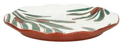 Produktbild von Pomax Mykonos Dessertteller aus Porzellan, Grün, Ø 20,3 x H 2 cm