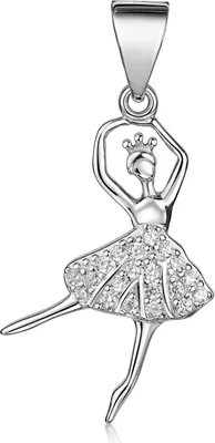 Produktbild von MATERIA by Matthias Wagner Anhänger Tänzerin mit Zirkonia aus 925 Sterling Silber wahlweise mit Kette KA-262