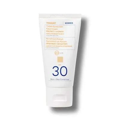 Zdjęcie produktu dla Korres Krem do twarzy z filtrem przeciwsłonecznym o barwie jogurtowej Barwiony SPF 30 50 ml
