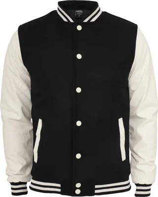 Produktbild von Urban Classics Oldschool College Jacket, Größe: Xl; Farbe: Black/White