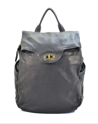 Produktbild von BZNA Bag Rinalto schwarz Italy Rucksack Backpacker Designer Tasche Handtasche Schultertasche Leder Damen Neu