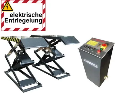 Zdjęcie produktu dla Podwójna podnośnik nożycowy RETTER 3,8 t z „elektrycznym” odblokowaniem RETTER RT-F3000L 220 V