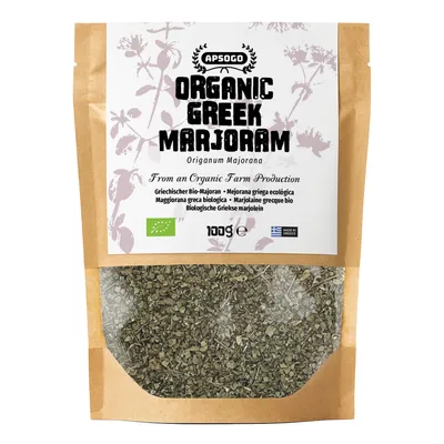 Produktbild von Apsogo  Majoran Tee (100g) - Griechischer Majoran - Mild Würziger Geschmack & Warmes Aroma – Wiederverschließbarer Beutel