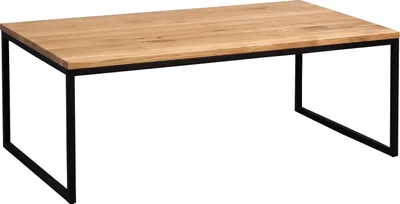 Produktbild von Couchtisch Sira 2 in braun - Wildeiche massiv ge”lt/metall schwarz matt - Holz, 110x43x60cm