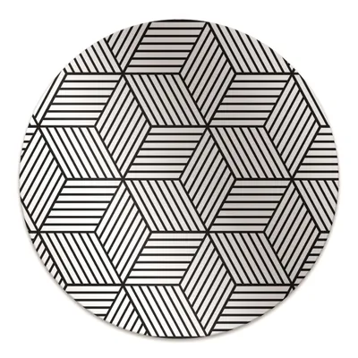 Produktbild von Rundmatte - Stuhlunterlage Bürostuhlunterlage - Rund Ø 100 cm - Bodenmatte - Fußmatte - Geometrische Illusion.