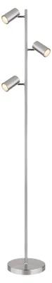 Produktbild von Stehleuchte Luvio 3-flammig GU10 Satin Nickel Aluminium 155CM – Modernes Industrial Design