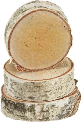 Produktbild von Birkenscheiben Bastelmaterial Dekoration Hochzeit DIY Holzideen, 24 Stück