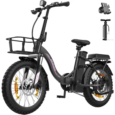 Produktbild von Runetic Ebike, City e-bikes & Dutch e-bikes, 250W Motor, 36V 13Ah herausnehmbarer Akku, bis zu 100 km Reichweite, 25 km/h, 20" x 3,0" Breitreifen