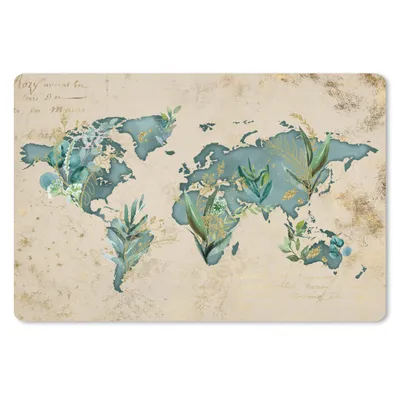 Produktbild von MuchoWow® Mauspad Mousepad Weltkarte - Papyrus - Vintage 27x18 cm - Mousepads - Maus Mat - Pad - Mausunterlage - Büroartikel - Desk Matten