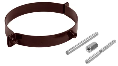 Produktbild von Raik Rauchrohr / Ofenrohr Emaille 150mm - Rohrschelle Braun