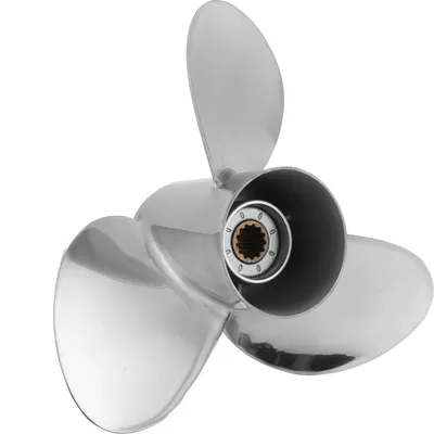 Image de Hélice de moteur hors-bord à 13 cannelures, adaptée aux moteurs TOHATSU de 35 à 50 CV avec carter de transmission de 3-1/4 pouces