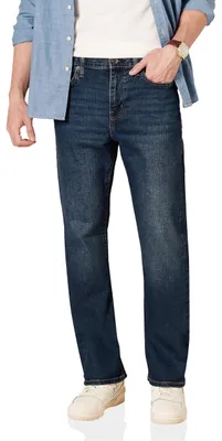Productafbeelding van A. Essentials heren jeans, recht model, stretch, donkere wassing, maat 42W x 32L