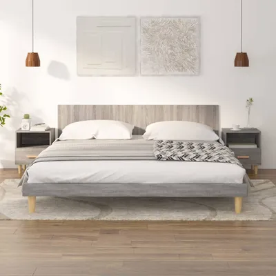 Produktbild von vidaXL Nachttische 2 Stk. Grau Sonoma 40x35x47 cm
