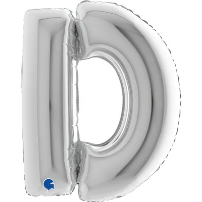 Produktbild von Riesenbuchstabe Folienballon 40"/102cm | Silber #D
