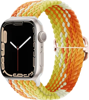 Produktbild von BStrap Elastic Nylon Armband für Apple Watch 42/44/45mm, fragrant orange