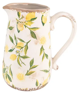 Produktbild von Clayre & Eef Dekorative Kanne 20x14x23 cm Gelb Keramik Zitrone