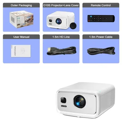Obrázek produktu pro Projektor, Full HD, automatické zaostřování, Flixtone D10S, zástrčka pro EU