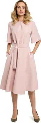 Productafbeelding van Made of Emotion, dames midi-jurk, model Hanioh M396, poederroze, maat L