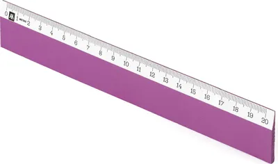 Produktbild von Metrie | Scholar-W20VI Holzlineal lila mit weißem Streifen unter der Skala | 20 cm