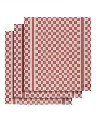 Produktbild von küchentuch 65x70 cm Baumwolle weiss/rot 3 Stück