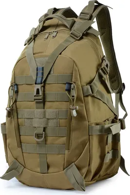 Image de (Marron) Sac à dos militaire tactique de 25L, sac à dos de randonnée léger, sac à dos de camping en plein air