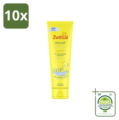 Produktbild von 10 x Zwitsal 0% Parfum Zinksalbe für empfindliche Babyhaut 100 ml - Großpackung - 10 Stücke
