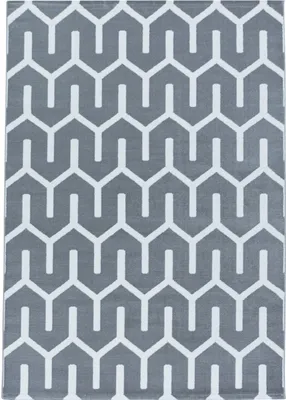 Produktbild von Kurzflor Teppich Clara rechteckig, Farbe: Grau, Größe:140x200 cm