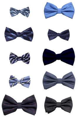 Produktbild von Fabio Farini - 10 Stück Herren Fliegen - Farbton Blau - Männer Querbinder Vorgebunden Blau - Imperial Blue