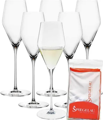 Produktbild von Spiegelau Definition Champagnerglas 250 ml 6er Set + Poliertuch
