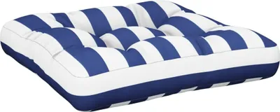 Produktbild von vidaXL Palettenkissen Blau Weiß Gestreift 58x58x10 cm Oxford-Gewebe