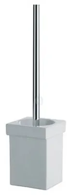Produktbild von Lineabeta Skuara WC-Bürstengarnitur aus Keramik Ausführung: weiß Bürstengriff: chrom glänzeNd weiß, 52805.09.29