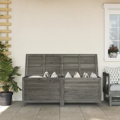 Obrázok produktu pre The Living Store záhradná truhlica antracit 150x50x56,5 cm z masívneho jedľového dreva