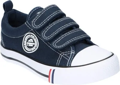Produktbild von AMERICAN CLUB LH32 Original Kinder Schuhe Sneaker, Turnschuhe mit Klettverschluss luftige, Canvas-Sneaker, Marineblaue 37