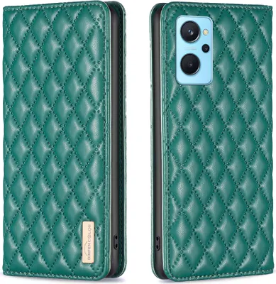 Produktbild von OPPO A76 4G Hülle, Elegant Bookstyle Flip Leder Kartenfächer Schutzhülle mit Ständer für OPPO A76 4G A36 4G Realme 9i K10 4G A96 4G Grün
