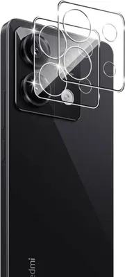 Zdjęcie produktu dla Ochrona aparatu dla Xiaomi Redmi Note 13 PRO 5G [2 sztuki] Folia ochronna aparatu Przezroczysta folia ze szkła hartowanego Folia chroniąca przed zarysowaniem tylnej soczewki Osłona obiektywu Phonillico®
