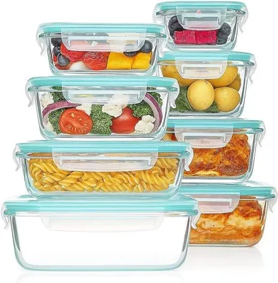 Image de Lot de 8 bocaux en verre borosilicaté
