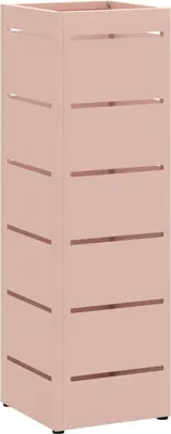 Immagine prodotto di vidaXL Portaombrelli con contenitore rosa, 15,5 x 15,5 x 49 cm, acciaio