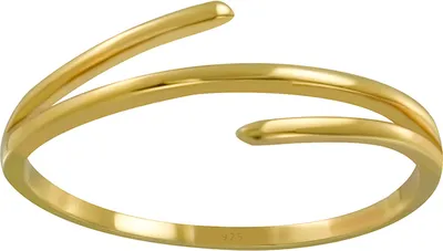 Produktbild von Goldener Ring drei Linien aus Silber 925 60 (19.1 mm Ø)