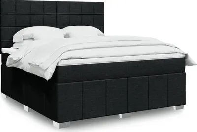 Produktbild von Maison Exclusive - Boxspringbett mit Matratze Schwarz 180x200 cm Stoff