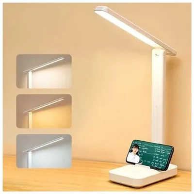 Zdjęcie produktu dla Lampa stołowa LED z 3-stopniową regulacją, 3 tryby, obrót o 180°, do biura, gabinetu, relaksu