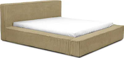 Productafbeelding van FEDVE Boxspringbed, tweepersoonsbed, model Lettera, voor de slaapkamer, met bedlade, 180x200 cm, donkerbeige (Vito 29)