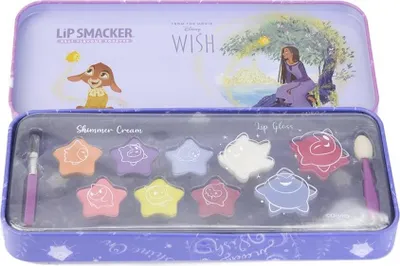 Produktbild von Lip Smacker Disney Wish Makeup Case Lip & Face Tin Zestaw kosmetyków do makijażu dla dzieci