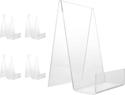 Obrázek produktu pro Akrylový stojan na knihy - 5 kusů - průhledný - 145 x 10 x 105 cm - na fotografie a poznámky