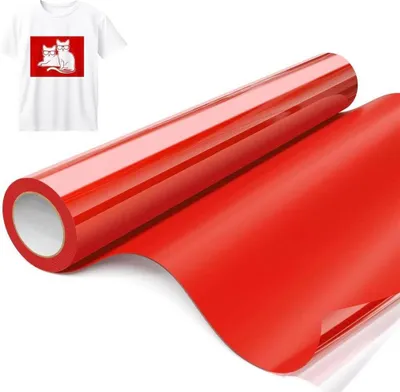 Obrázek produktu pro Hisiu HTV-6 tepelný přenos vinylové červené fólie 12 palců x 8 stop odolné a snadno použitelné