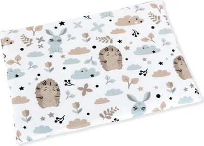 Produktbild von Kinderbettchen Kissen für Baby - 42x32 cm - Dünn - Blau,Braun