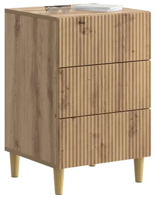 Image de vidaXL Table de chevet en chêne Artisan 43 x 41 x 66,5 cm, bois d'ingénierie
